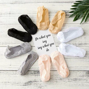 女童隐形蕾丝船袜儿童透气浅口小孩子防滑袜夏季宝宝短袜薄款袜子