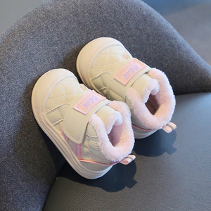 女宝宝二棉鞋子软底鞋学步鞋1一2岁冬季加绒加厚婴儿防滑棉靴子3