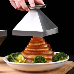 金字塔四角造型宝塔肉模具不锈钢酒店家用做扣肉蒸菜摆盘专用工具