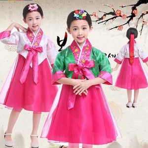 61节小孩衣服六一儿童朝鲜族礼服公主裙韩服民族服装演出服装男女