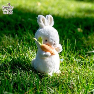 海湾兔bunnies白色小兔子毛绒玩具儿童布偶娃娃生日礼物公仔玩偶