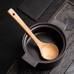 榉木本色烹饪勺家用木质大汤勺油勺长柄汤勺家用粥勺盛汤木头勺子