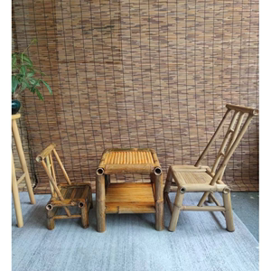 竹制品茶几竹椅组合老式竹茶几手工茶桌阳台休闲茶台小尺寸竹桌子