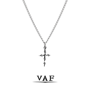 VAF原创荆棘十字架项链ins潮流欧美复古男女加长嘻哈时尚小众项链