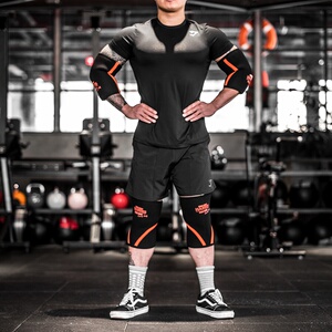 哈里斯护膝运动力量举器械举重深蹲健身助力专业比赛新款黑色套。