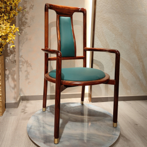 乌金木酒店餐椅家用实木餐椅白蜡木椅子烟胡桃色实木餐椅可定制色