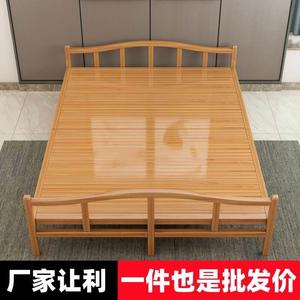 双人床躺椅床成人单人床家用竹床折叠床竹板便携竹木两用硬板沙发
