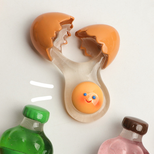 创意卡通可爱鸡蛋冰箱贴磁贴磁力贴磁性贴柠檬草莓饮料冰箱门装饰