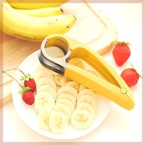 香蕉切片器不锈钢切banana刀香肠工具切水果分割器火腿肠切割神器