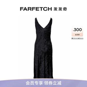 Vince女士纹理丝绒吊带裙FARFETCH发发奇