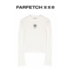 Pinko童装logo刺绣罗纹针织上衣FARFETCH发发奇