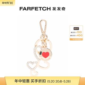 [Final Sale]Love Moschino女士logo雕刻心形吊饰钥匙扣FARFETCH