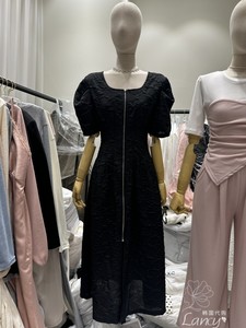 may DOROYHY韩国代购东大门2024夏季新款女装时尚拉链短袖连衣裙