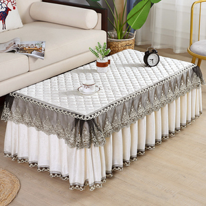 家用客厅茶几罩长方形布艺茶几桌布加厚餐桌布罩床头柜罩防尘盖巾