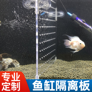 亚克力内置挡板鱼缸隔离板隔离网分隔网分割隔板隔断龟缸孔雀鱼苗