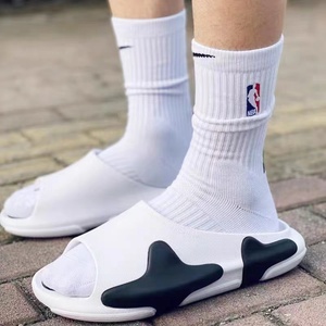 NBA篮球袜子美式男高筒高帮球袜实战加厚毛巾袜白色精英运动长袜