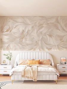 奶油风法式花纹客厅卧室墙纸电视背景墙壁布客厅卧室法式壁纸