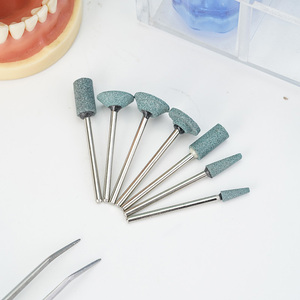 牙科打磨机砂石刚玉磨头沙石抛光技工义齿绿碳化硅纯氧化铝2.35柄