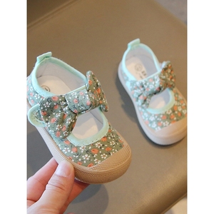 童泰女宝宝学步鞋春秋一岁两岁软底防滑婴儿鞋子幼童小童女童布鞋