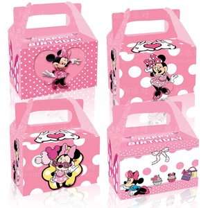 米老鼠派对装饰用品米老鼠纸盒米妮粉色手提纸盒纸袋礼品糖果盒子