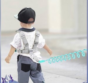 儿童防丢失带牵引绳走失婴儿学走路学步带宝宝小孩神器遛娃背包的