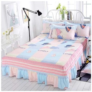 纯棉床裙式床罩单件保护床套荷叶花边床单床群双人1.8米2n.0m夏季