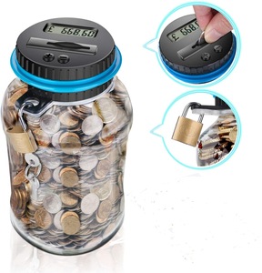 带锁存钱罐 计数存钱罐 储钱罐 数字显示储钱罐存钱罐