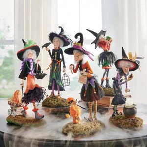 新品万圣节女巫娃娃树脂家居桌面迷人公仔装饰摆件工艺品摆件