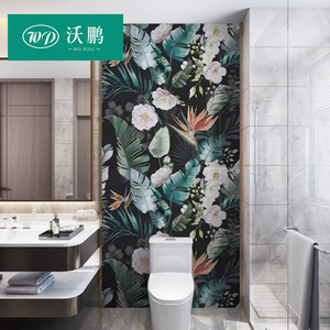 大花砖美式阳台卫生间背景墙砖600X1200绿植淋浴房莫兰迪花片瓷砖