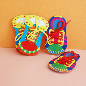 儿童系鞋带教具宝宝创意手工手指精细动作训练穿绳玩具幼儿园早教
