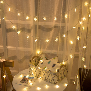 星星灯LED彩灯灯串满天星室内装饰告白卧室创意房间布置五角星ins