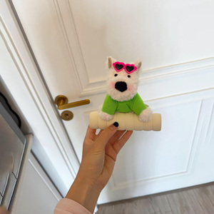 jellycat西高地门把手套防撞装饰品通用入户卧室门把通用毛绒玩偶