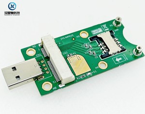 mini pcie 3G4G无线通信模块网卡转接卡USB2.0带SIM卡槽LTE开发板