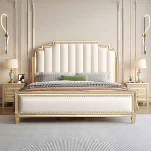 美式实木床主卧高端大气1.5米双人轻奢1.8米储物民宿现代简约婚床