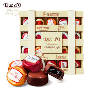 比利时进口Duc d”O得多木盒酒心巧克力纯可可脂休闲零食七夕礼盒