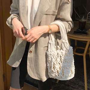 New cotton thread handbag hand-woven holiday travel fashion