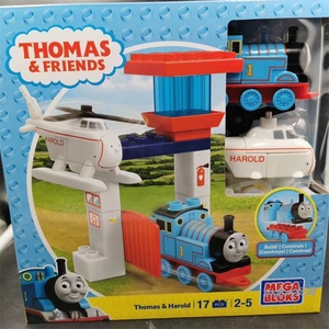 MEGABLOKSTHOMASFriends托马思朋友小火车拼插积木男孩2岁玩具。