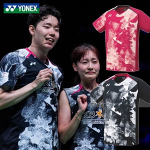 2023新款YONEX尤尼克斯羽毛球服男款速干衣短袖套装韩国队大赛服
