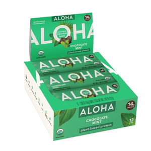 美国直邮 ALOHA 植物蛋白棒代餐饼干 巧克力薄荷焦糖海盐 12个