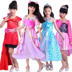 叶罗丽娃娃衣服冰公主齐娜灵公主女儿童cosplay连衣裙古装演出。