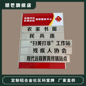 铝合金多行科室牌插槽可更换式抽插活动组合金属门牌社区铝门牌定制作订做侧面开槽型材标识单位办公室牌UV