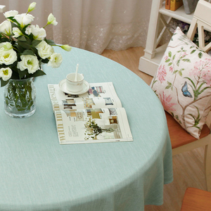 圆桌布纯色美式简约大台布布艺家用圆形餐桌布茶几布现代中式
