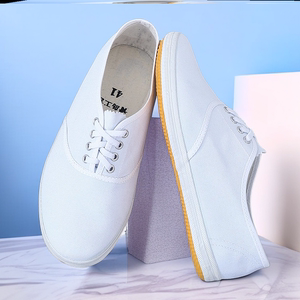 老北京80年代怀旧鞋子白色鞋白色布鞋老式白球鞋青岛小白鞋女百搭