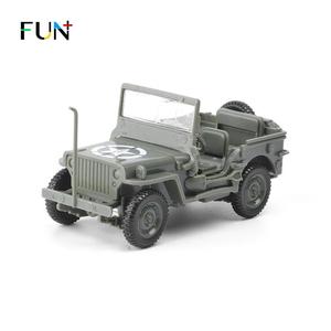 乐加二战威利斯吉普车1:48免胶拼装模型军事益智玩具活动礼品