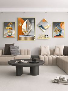 现代简约客厅装饰画沙发背景墙壁画北欧抽象大气高档创意轻奢挂画
