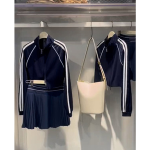 2024春夏高级感显瘦遮肉防晒外套网球服休闲运动风短裙两件套装女