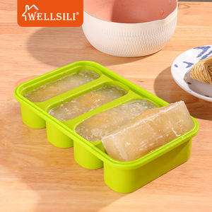 高汤大容量硅胶冰格辅食盒婴儿冷冻盒硅胶辅食格子辅食保鲜储存盒