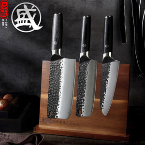 锻打不锈钢菜刀家用厨房厨刀组合套装锋利斩骨刀厨师切菜切片刀具
