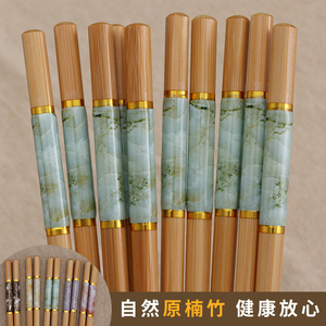 环保天然楠竹 筷子家用一人一筷高档新款碳化长防霉 中式防滑竹筷