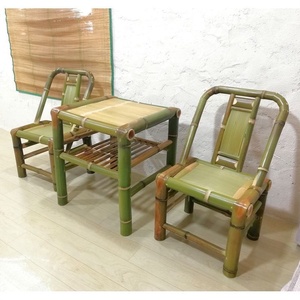 竹椅子靠背椅方形茶几阳台竹编纯手工竹制桌子楠竹双层桌茶桌套装